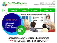 Tablet Screenshot of eastwestmath.com